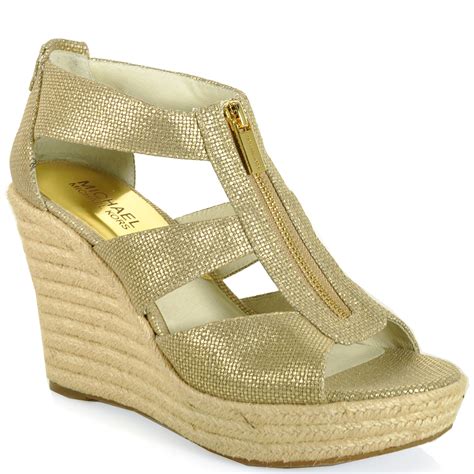 michael michael kors damita wedge gold|Michael kors damita wedge + FREE SHIPPING .